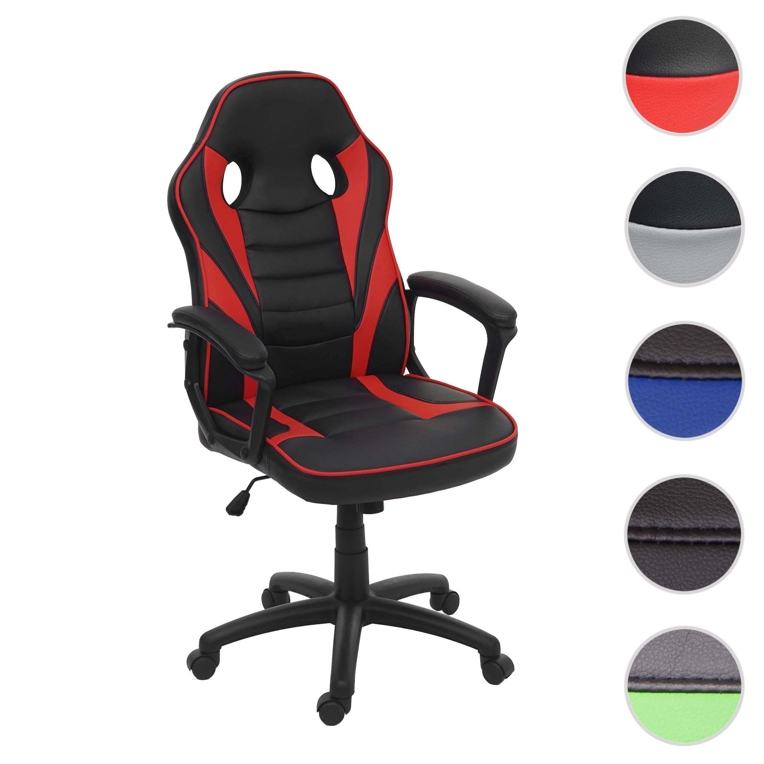 BÜROSTUHL Schwarz, Rot - Rot/Schwarz, Textil (63/119/64cm) - MCW