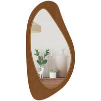 WANDSPIEGEL DE-14362 asymmetrisch mit Holzrahmen Naturholz - Naturfarben, Holzwerkstoff (91.5/3/45cm) - ComfortXL