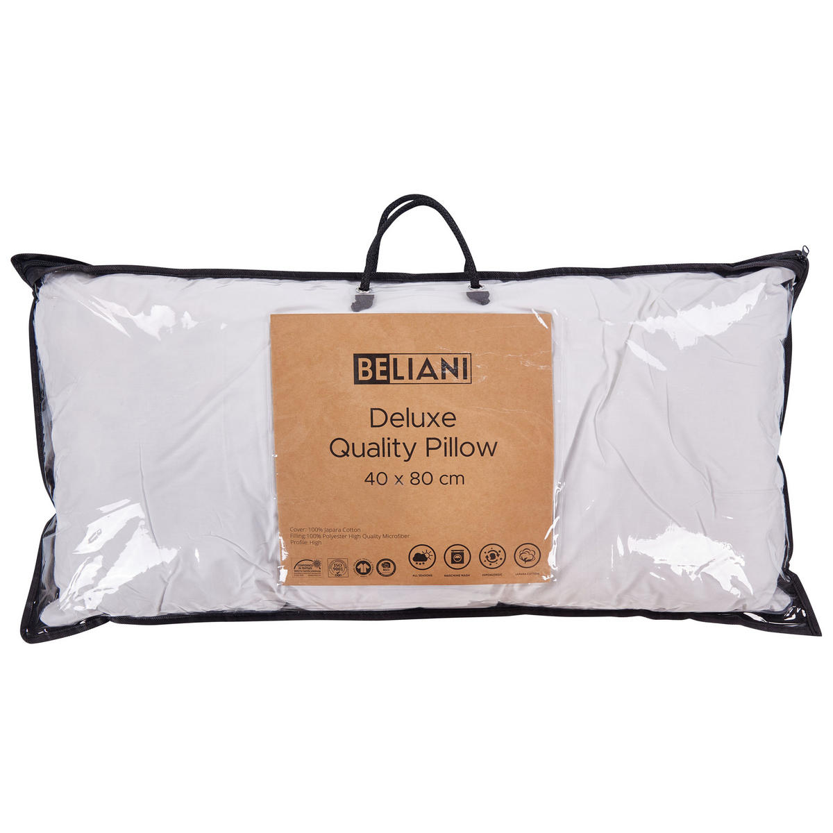 KOPFKISSEN Weiß 40/80 cm Errigal - Weiß, Textil (80/40cm) - Beliani