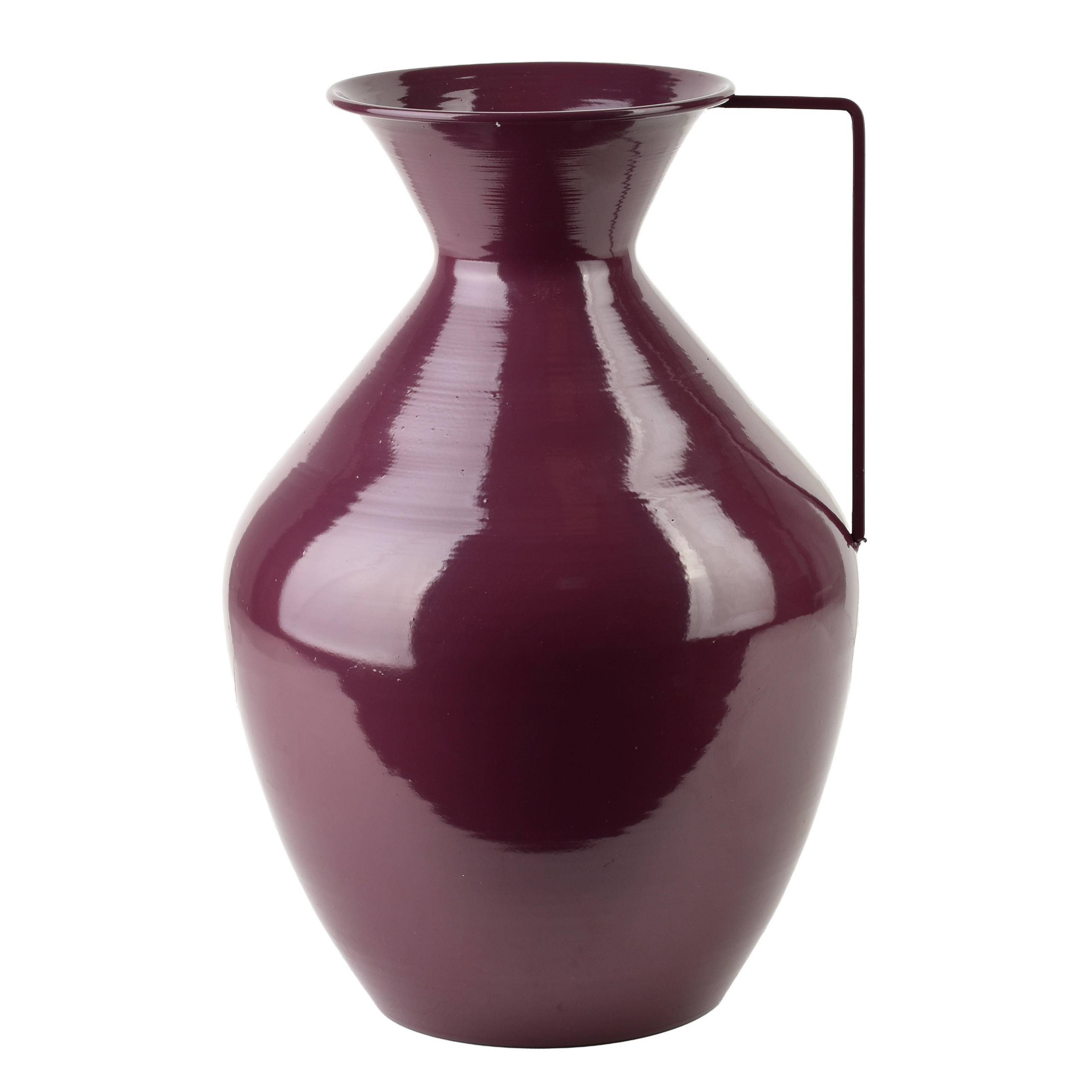 VASE Roger Violett 15,7x25xh37 cm Metall - Violett, Metall (37cm) - Mondex