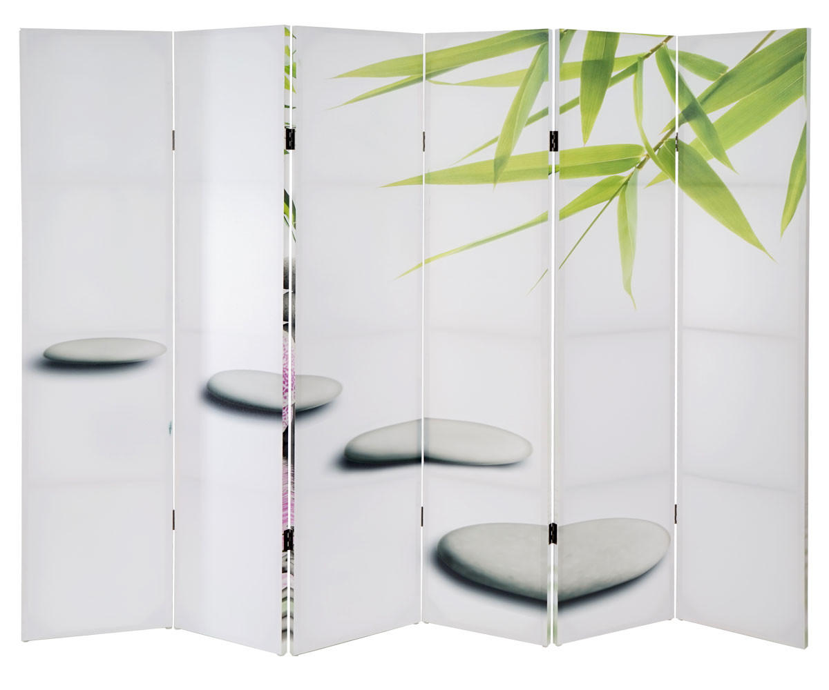FOTO-PARAVENT Weiß, Altrosa - Altrosa/Weiß, Holz (240/180/2cm) - MCW