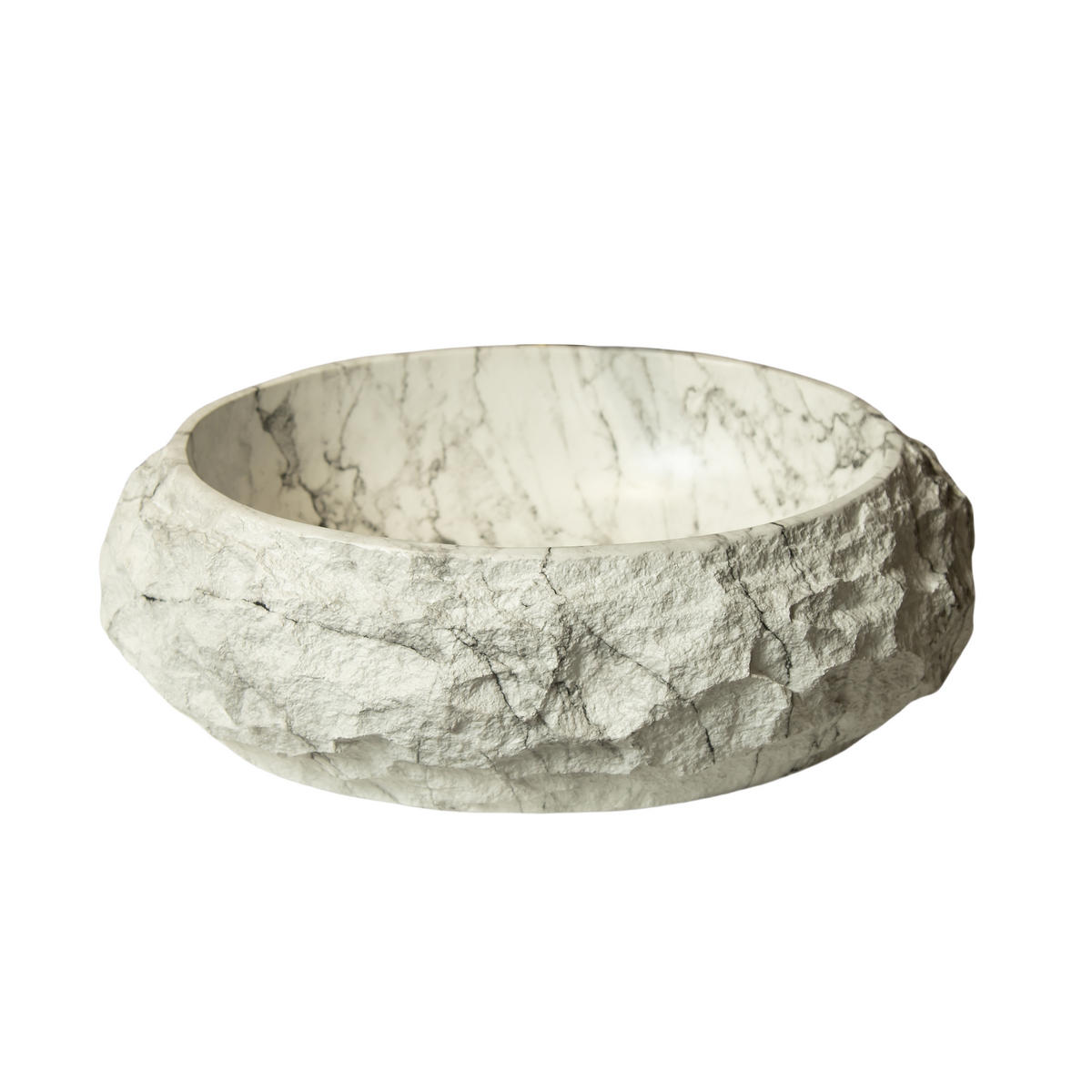 AUFSATZBECKEN Elfenbeinfarben 45/32/15 cm - Weiß, Holz (45/15/32cm) - PANGIVO