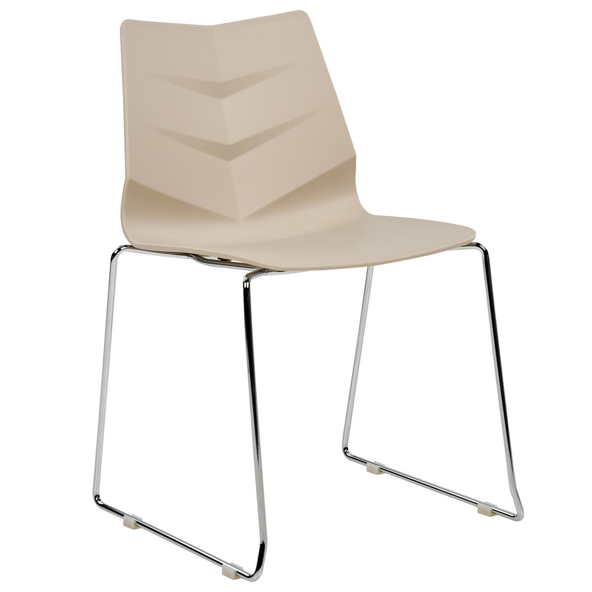 ESSZIMMERSTUHL 4er-Set Kunststoff Beige Hartley - Beige, Kunststoff/Metall (50/82/50cm) - Beliani
