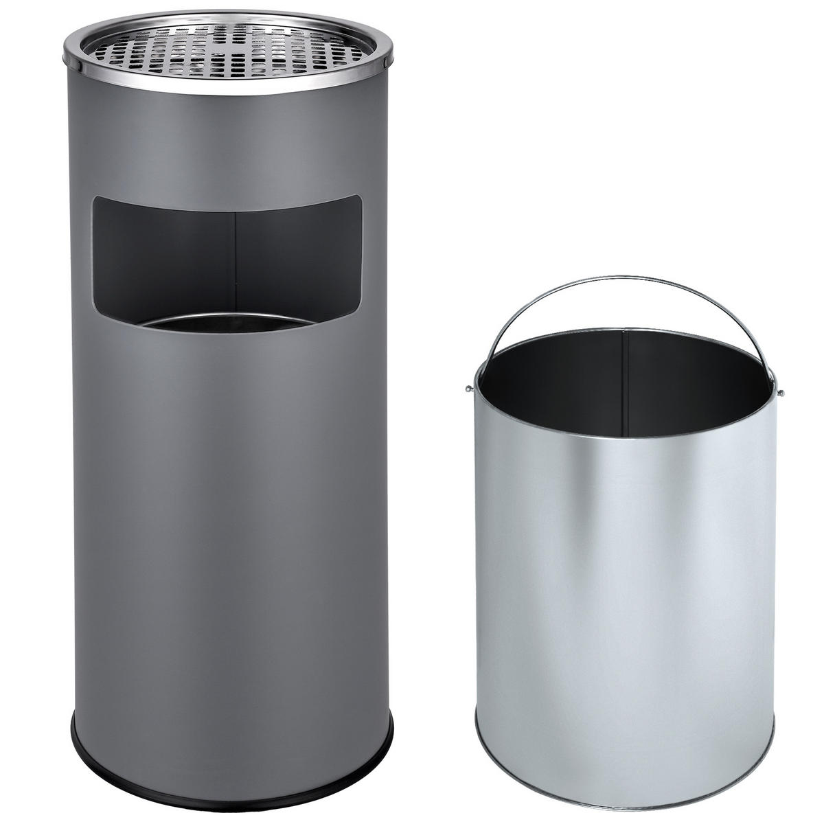 STANDASCHENBECHER ,25 x 61 cm,anthrazit - Anthrazit, Metall (25cm) - tectake