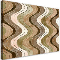 WANDBILD vertikale wellige linien - Braun, Textil (60/40cm) - Feeby