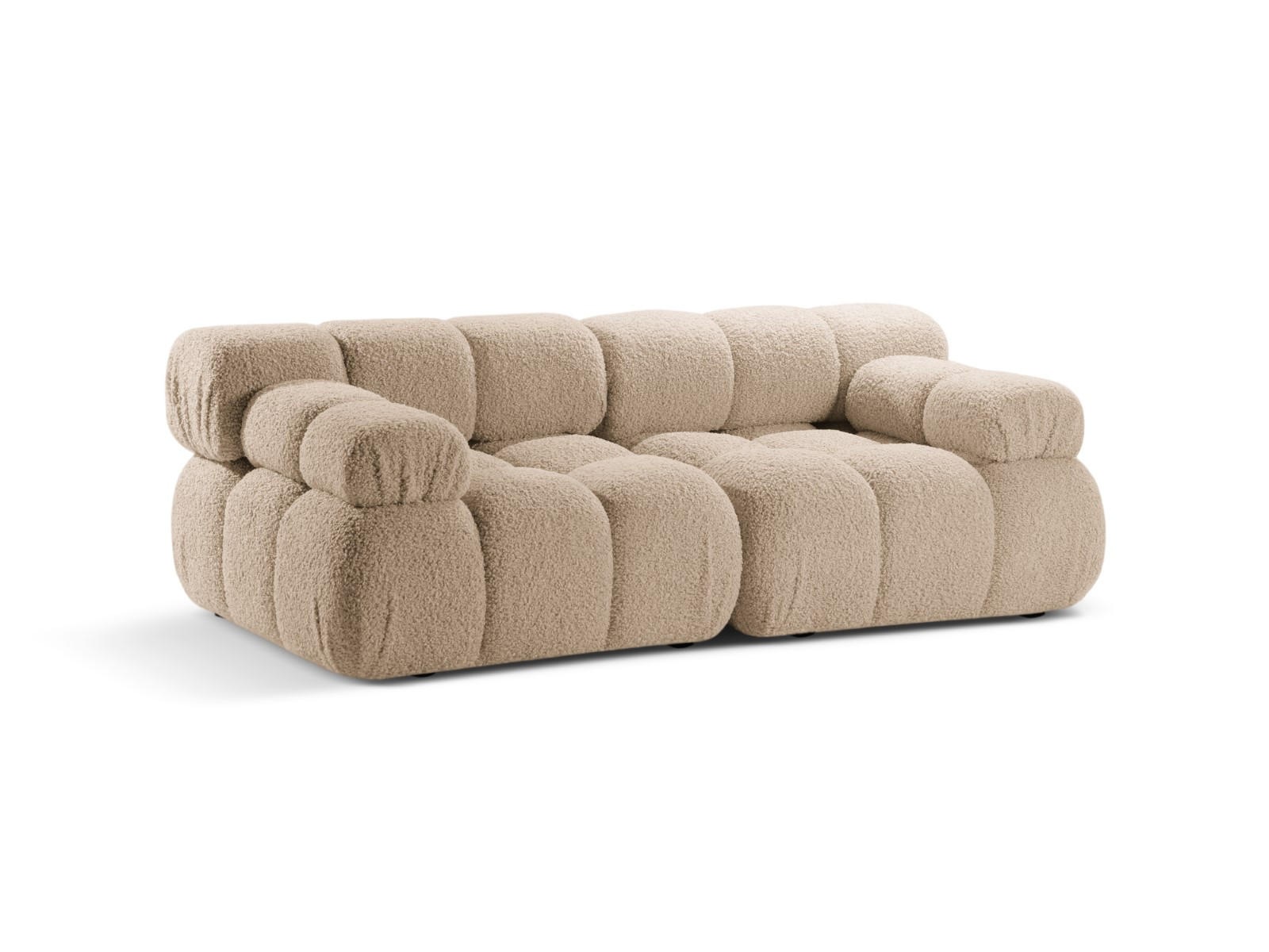SOFA modular Bellis aus Boucle sandfarben 2 Sitzplätze - Sandfarben, Textil (94/70/188cm) - Micadoni
