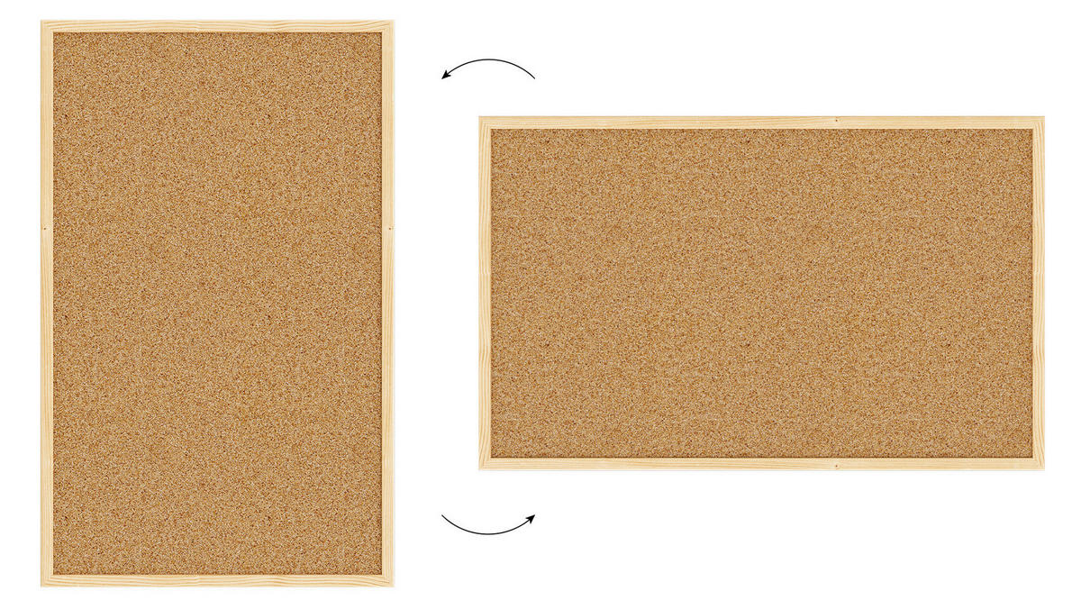 PINNWAND mit Naturholzrahmen 80x50cm - Braun, Holz (80/50/1.5cm) - ALLboards