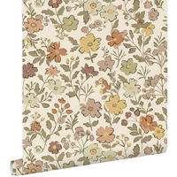 TAPETE Blumen 50 x 900 cm - Grün, Papier (50/0.1cm) - ESTAhome