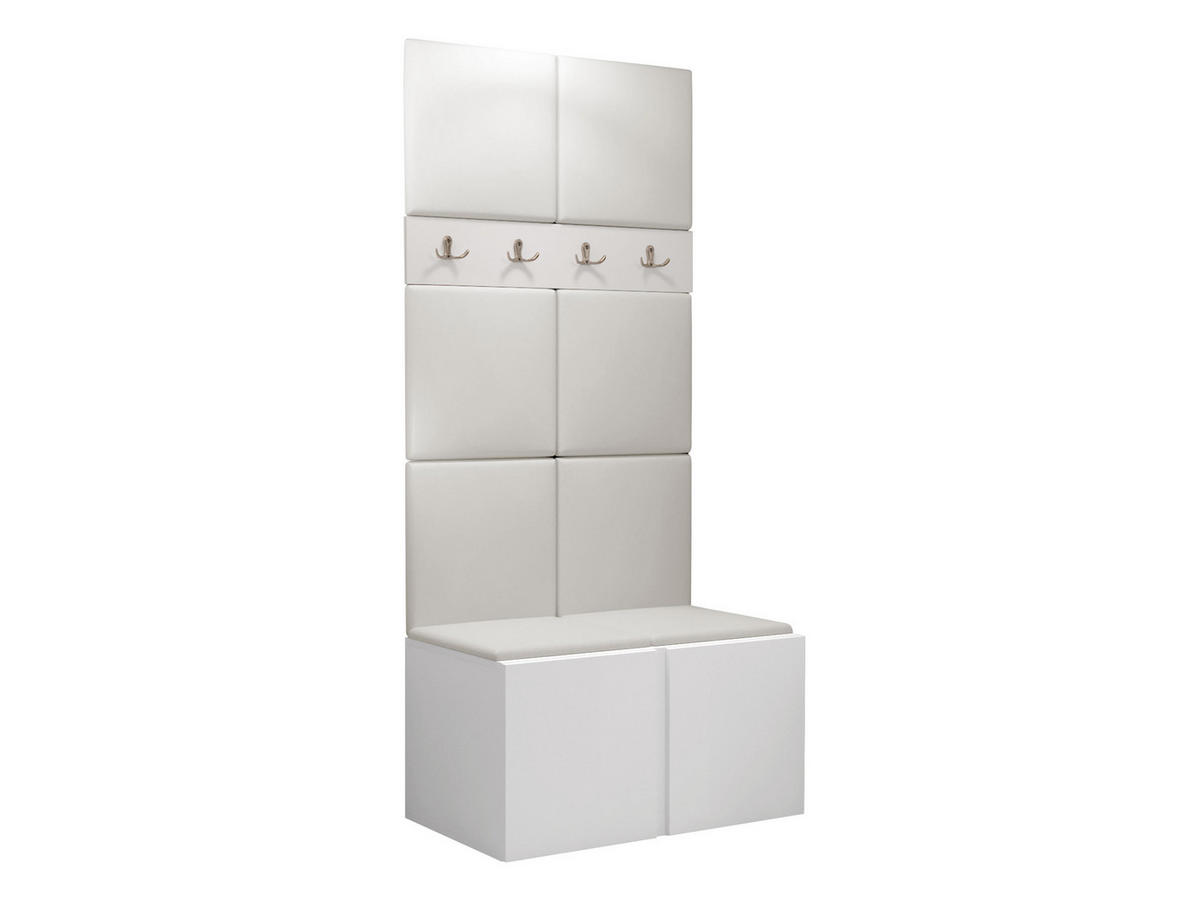 GARDEROBEN-SET Orion IV - Weiß, Holzwerkstoff/Kunststoff (84/186/46cm) - MIRJAN24