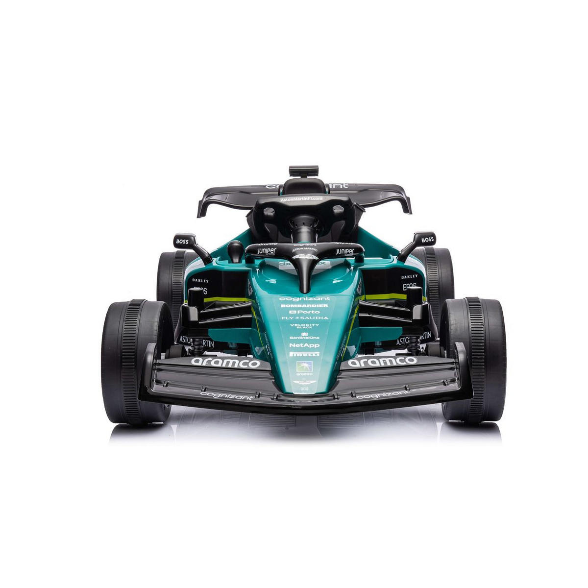 ELEKTROAUTO Aston Martin grün Fernbedienung Federung LED-Lichter MP3 - Grün, Kunststoff (137/72/44cm) - Chipolino