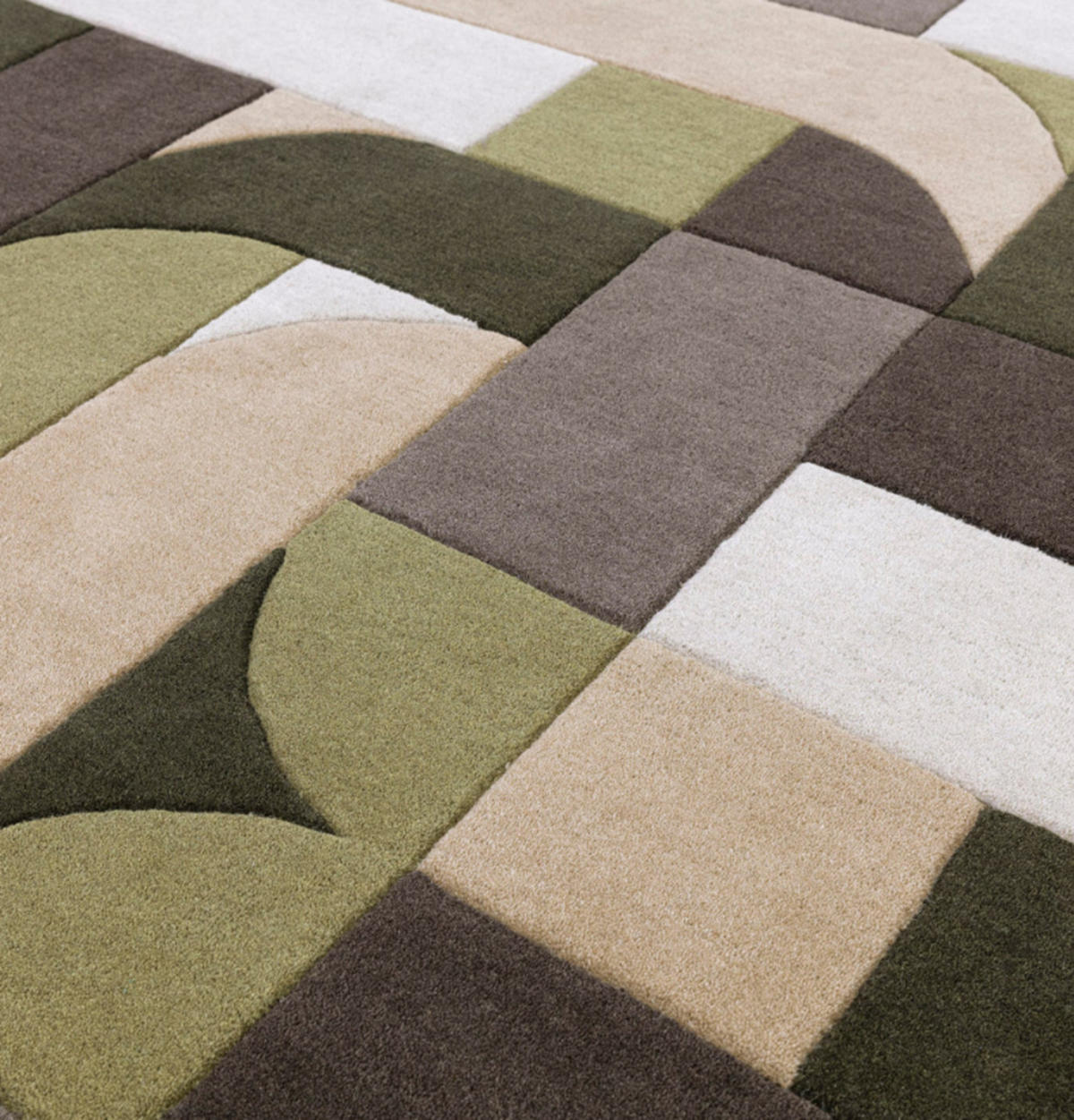 TEPPICH modern handgetuftet JINGA Grün 120 x 170 cm - Grün, Naturmaterialien (120/170cm) - Novatrend