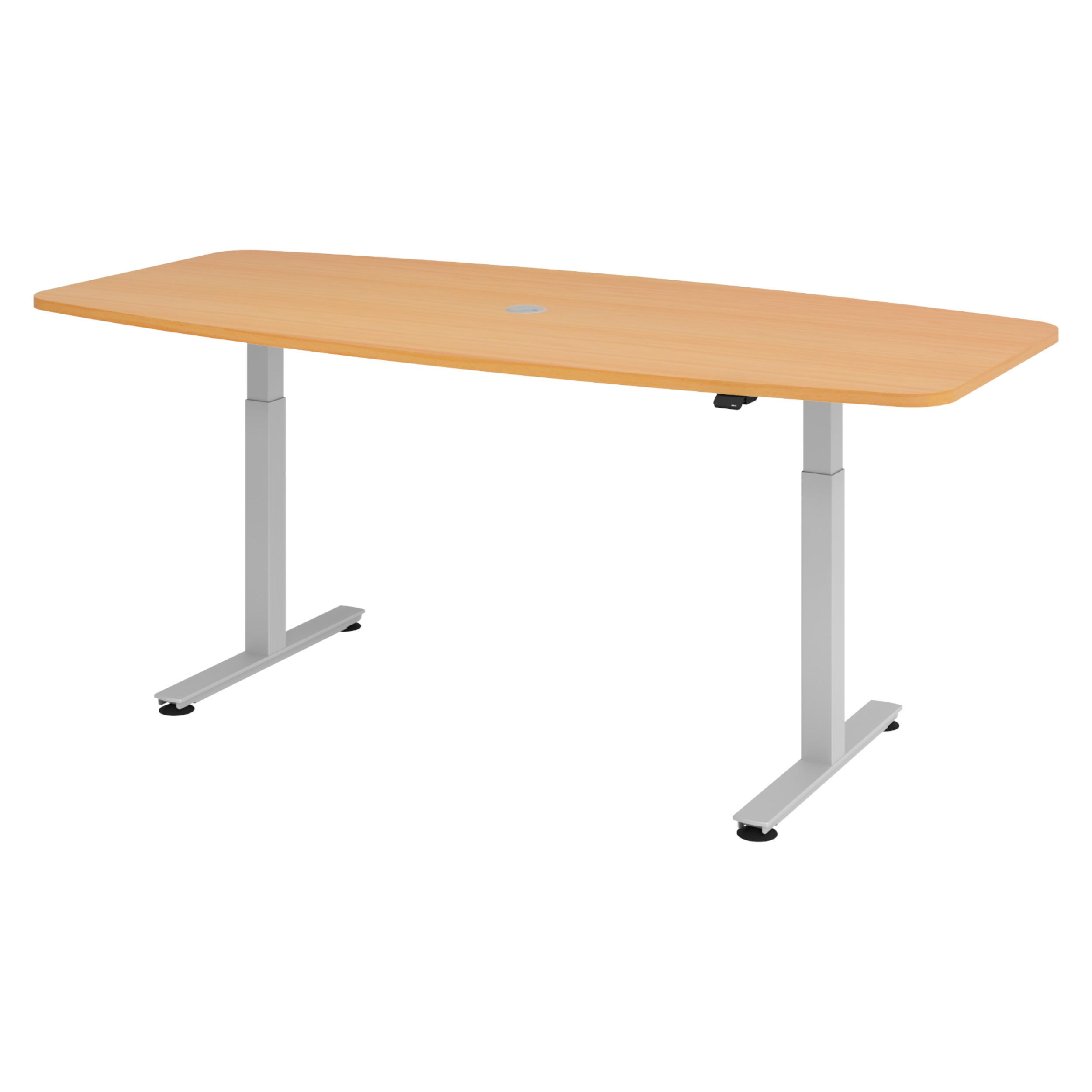 KONFERENZTISCH elektrisch XMST22 103/220/74 cm in Buchefarben - Buchefarben, Holzwerkstoff (103/220/74cm) - bümö