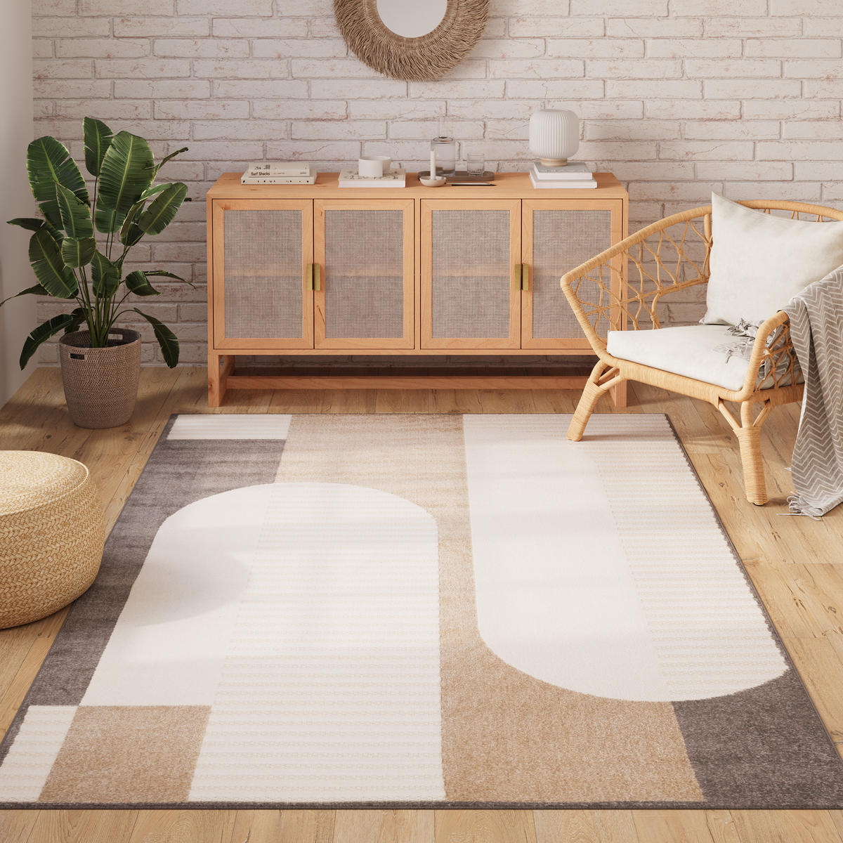 TEPPICH PATIO Beige 300/400 cm - Beige, Kunststoff (300/400cm) - Tapiso