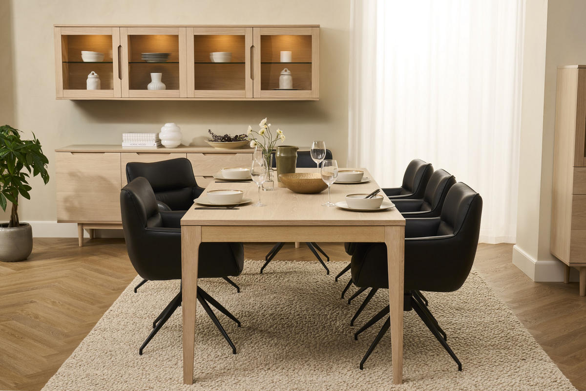 HÄNGEVITRINE Eiche bianco - Eiche Bianco/Eichefarben, Holzwerkstoff (213/60/37cm) - Furnhouse