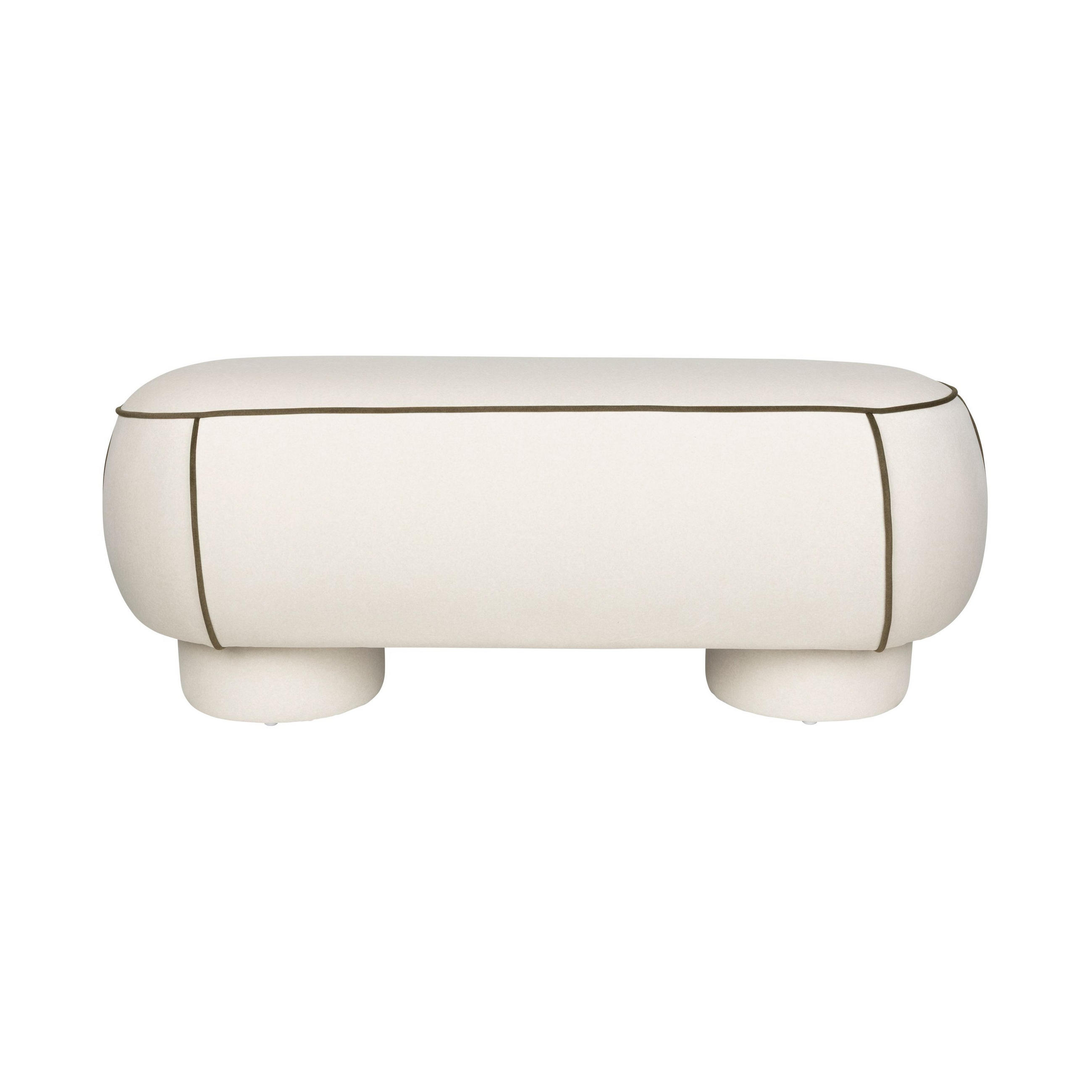 SITZBANK Marina Hocker L Weiß - Weiß, Kunststoff (121/47/44cm) - Housecraft Living