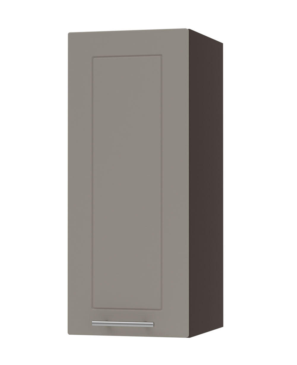 KÜCHENHÄNGESCHRANK Kvantum W2/30 Beige Matt / Schwarz Matt 30 / 32,5 / 72cm - Beige/Schwarz, Holz/Holzwerkstoff (30/72/32.5cm) - Feldmann-Wohnen