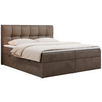 BOXBETT RICO 120/200 Braun Velvet - H4 - Braun, Holz/Textil (120/200cm) - MKS