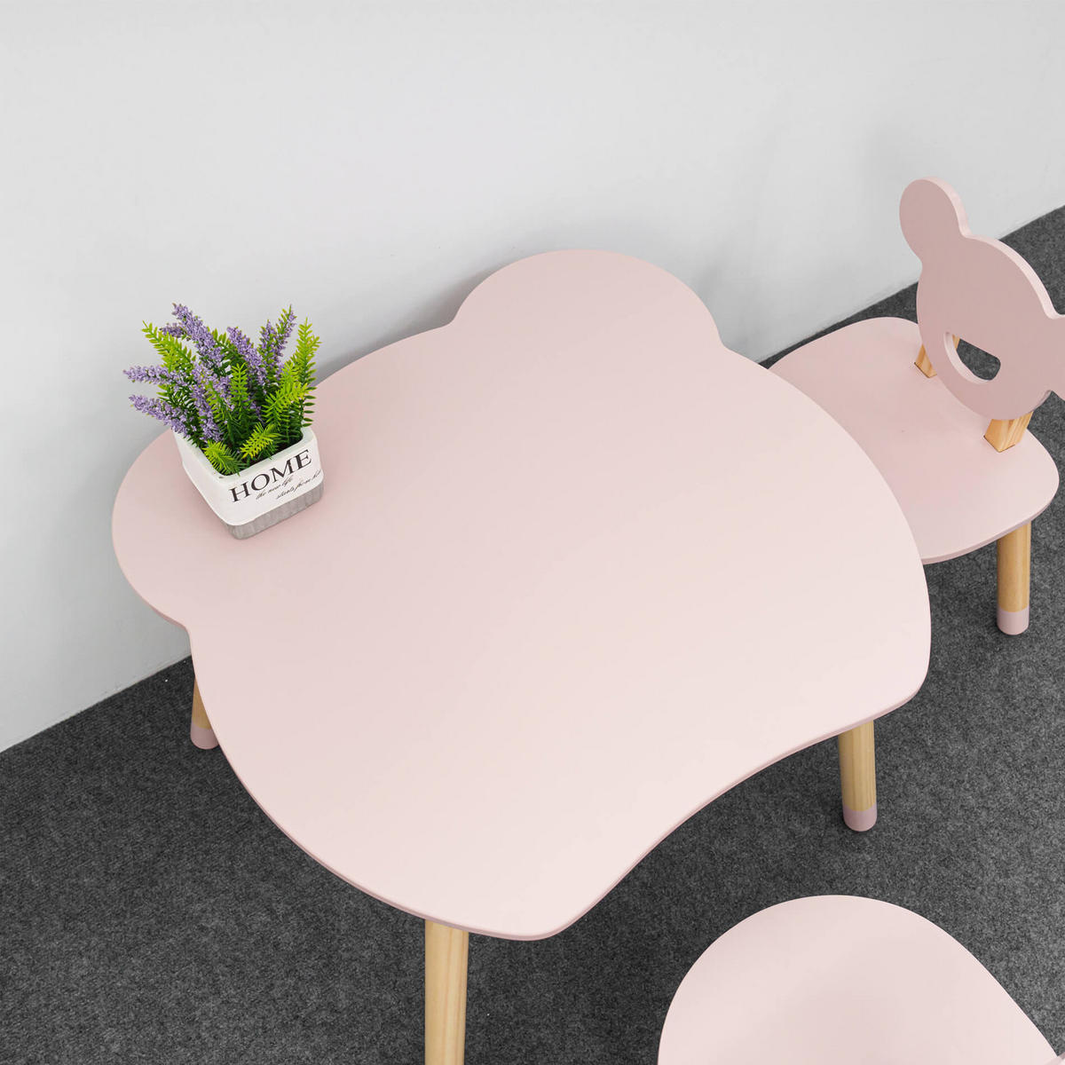 KINDERSITZGRUPPE Rosa 56/60/44 cm - Pink, Holzwerkstoff (60/44/56cm) - Mobili Rebecca