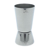 JIGGER 2cl 4cl Cocktail Messbecher Edelstahl - Silberfarben, Metall (3.8/7.4/3.8cm) - DanDiBo