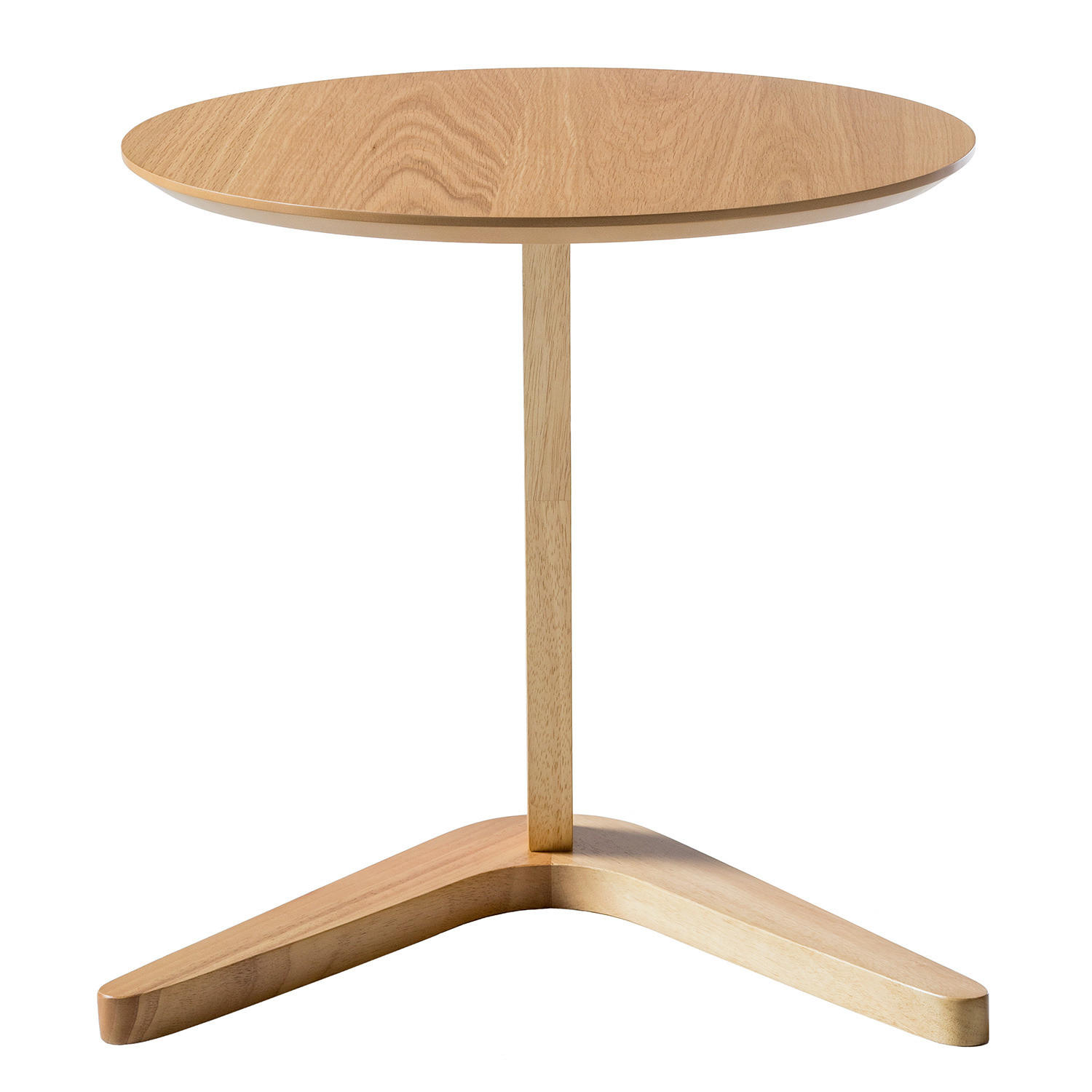 BEISTELLTISCH - Gummibaum teilmassiv - Eichefarben, Holzwerkstoff (50/50/50cm) - home24