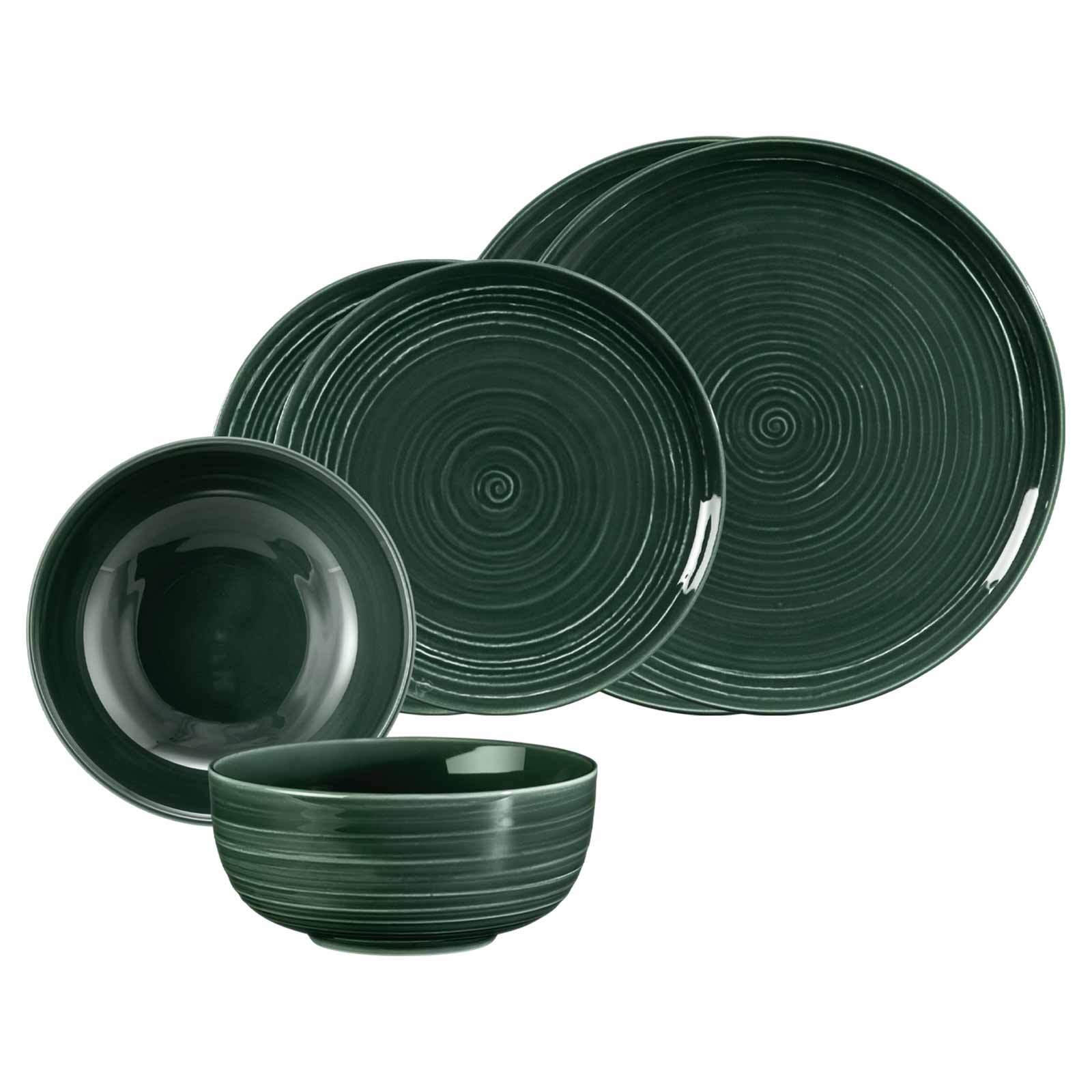 BASIC-SET Terra Moosgrün 6er Set - Grün, Keramik (1/1/1cm) - Seltmann Weiden