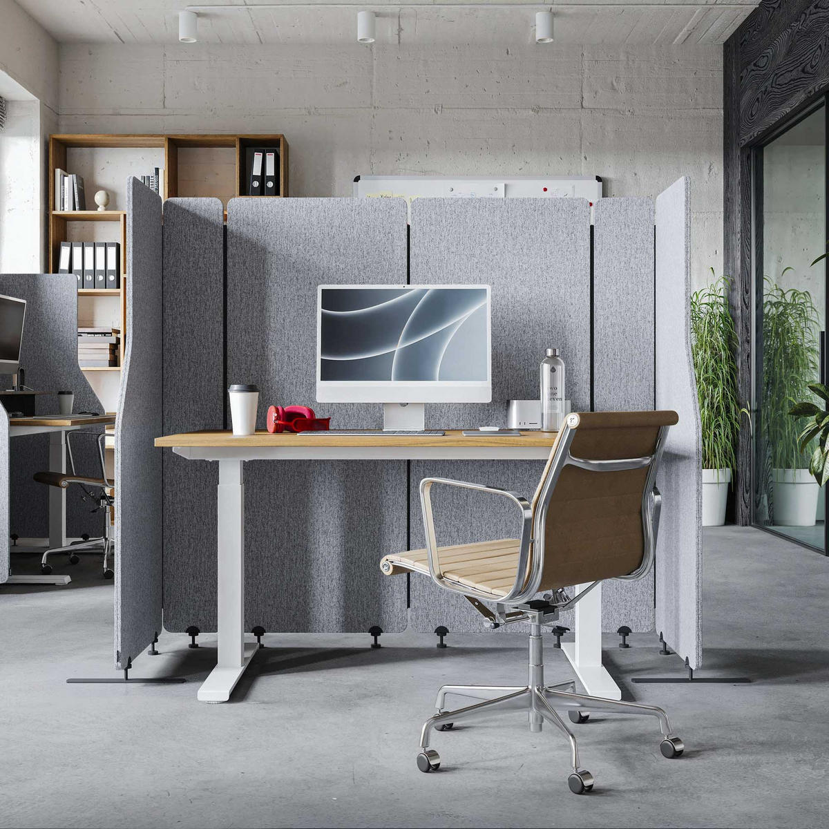 AKUSTIKSCHUTZWAND SADIE - Grau, Metall (280/145/2cm) - Jan Nowak