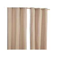 ÖSENVORHANG blickdicht 2er-Set, 137/182 cm - Beige, Textil (137/182cm) - Homescapes