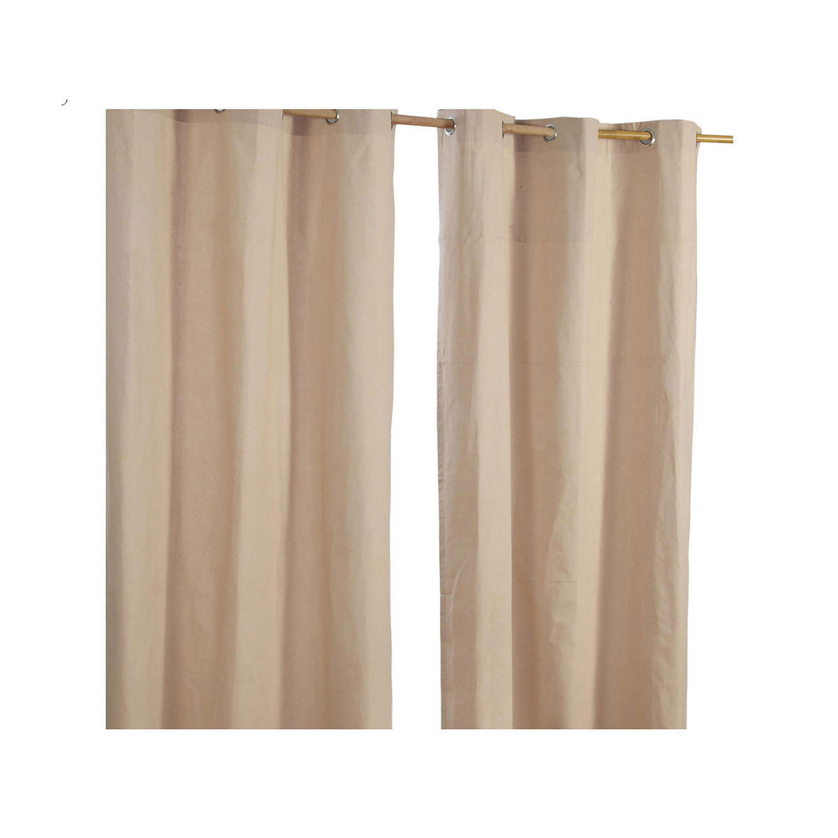 ÖSENVORHANG blickdicht 2er-Set, 137/182 cm - Beige, Textil (137/182cm) - Homescapes