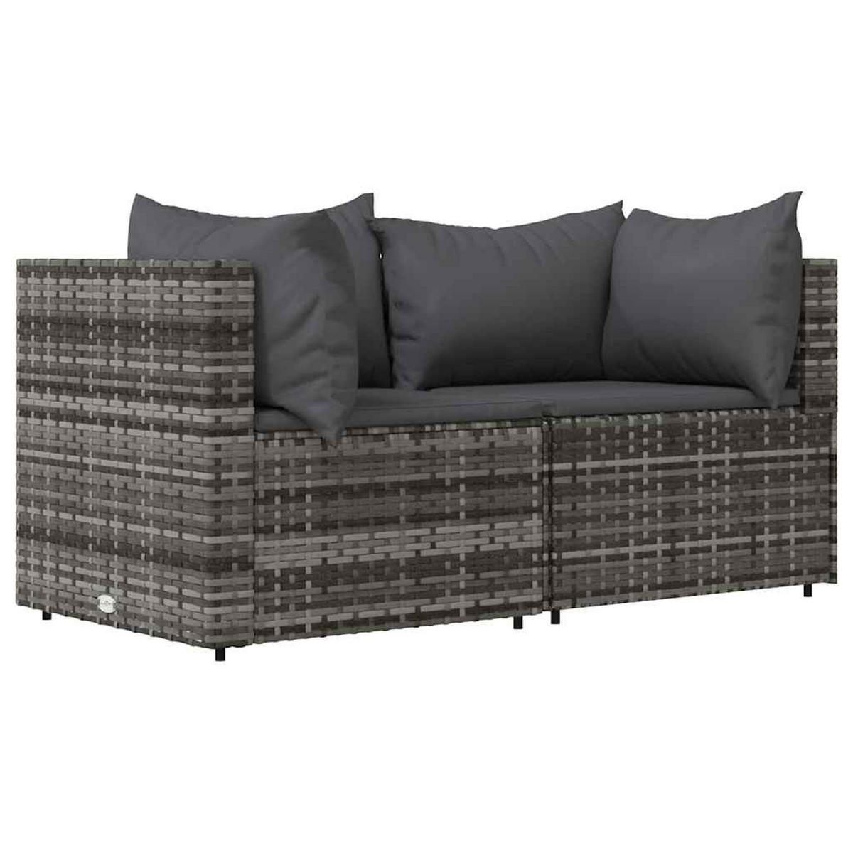 GARTENSOFA FYXAJ 63/57.5/63 cm （2-SITZER） - Grau, Holz (63/57.5/63cm) - ZMH