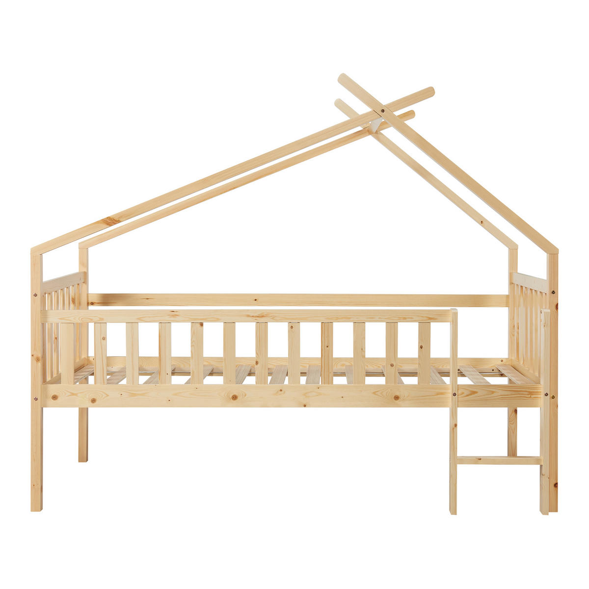 KINDERBETT Sotkamo - Naturfarben, Holz (90/200cm) - [en.casa]