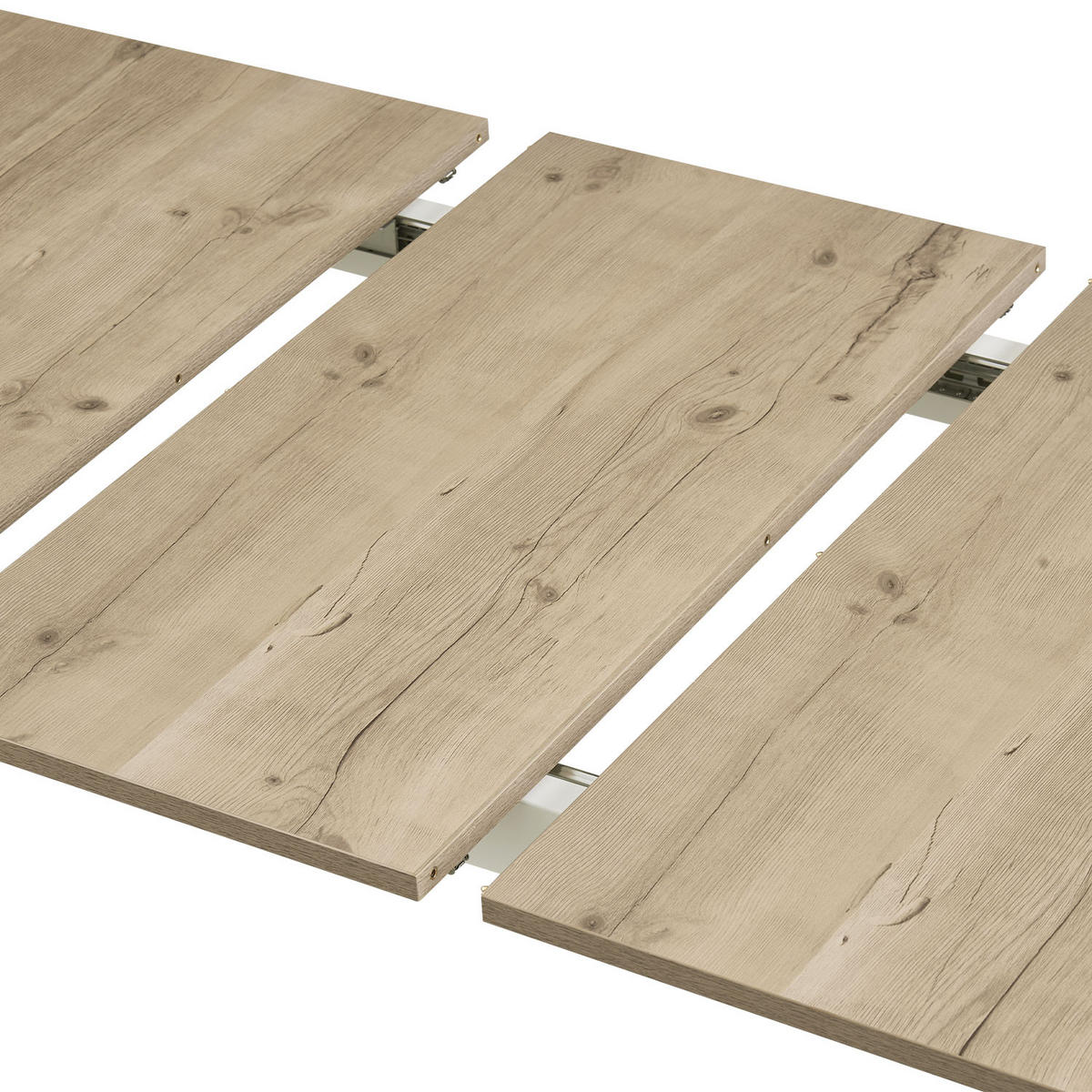ESSTISCH OSKAR 120-160/80/76 cm Sandeiche - Sandfarben, Holz (80/120/76cm) - B&D Home