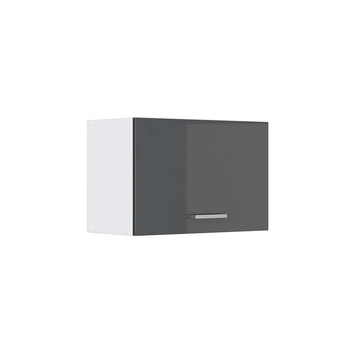 KÜCHENFRONT R-Line Anthrazit Hochglanz 59.6 x 36 cm Möbelfront für den flachen Hängeschrank - Schwarz Hochglanz, Holzwerkstoff (59.6/36/1.6cm) - Vicco