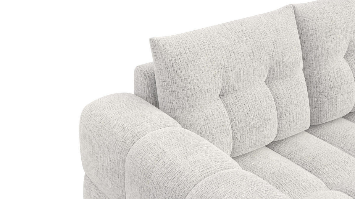 SOFA CLOUDI 2-Sitzer, creme - Creme/Schwarz, Holz/Textil (181/89/104cm) - Courtois Laville