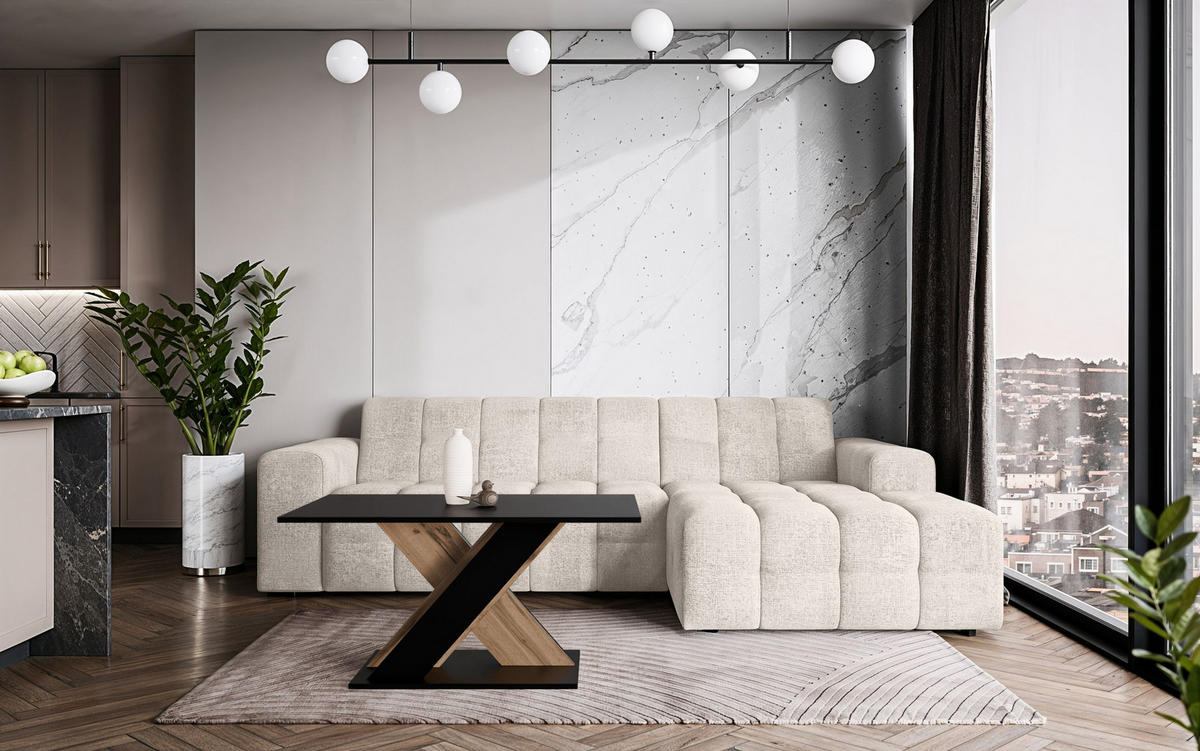 COUCHTISCH 110 cm Schwarz - Schwarz, Holzwerkstoff (60/110/55cm) - Home Collective