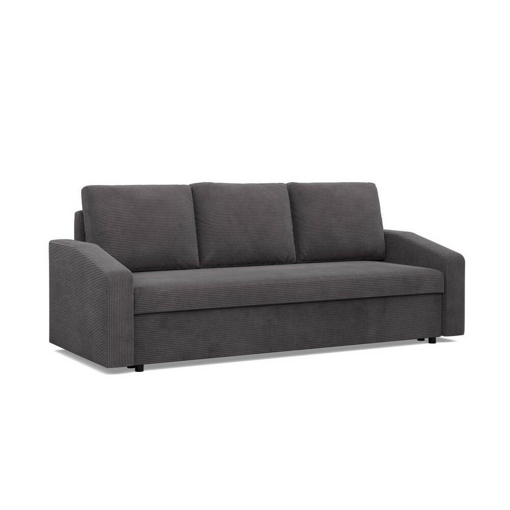 SOFA Neo mit abgeschrägter Armlehnen dunkelgrau - Dunkelgrau, Textil (220/92/92cm) - SIMKAM Furniture