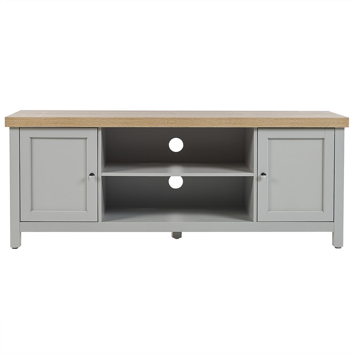 TV OMARICA siva HAMP 39/130/51 cm - siva, leseni material (130/51/39cm) - Beliani