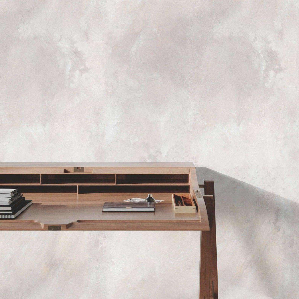TAPETE Stuckmuster aus echtem Papier, 200x280cm, 8 Bögen - Beige, Papier (200/280cm) - WALLPAPERS4BEGINNERS