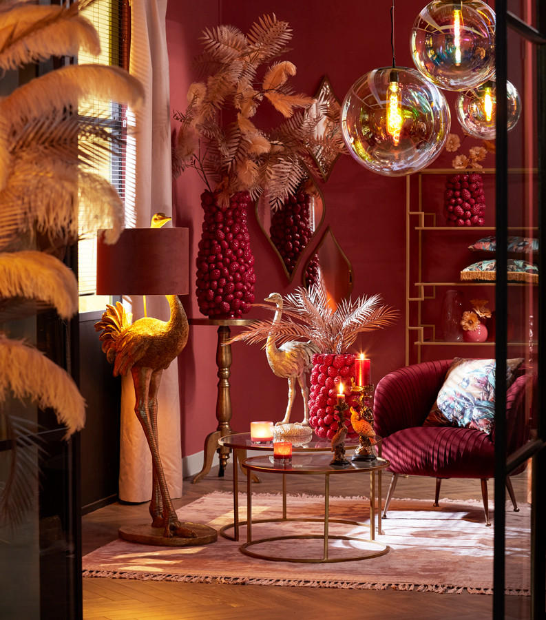 HÄNGELAMPE Medina Multicolor Ø30/30 cm - Multicolor, Glas (30/30/30cm) - Light & Living