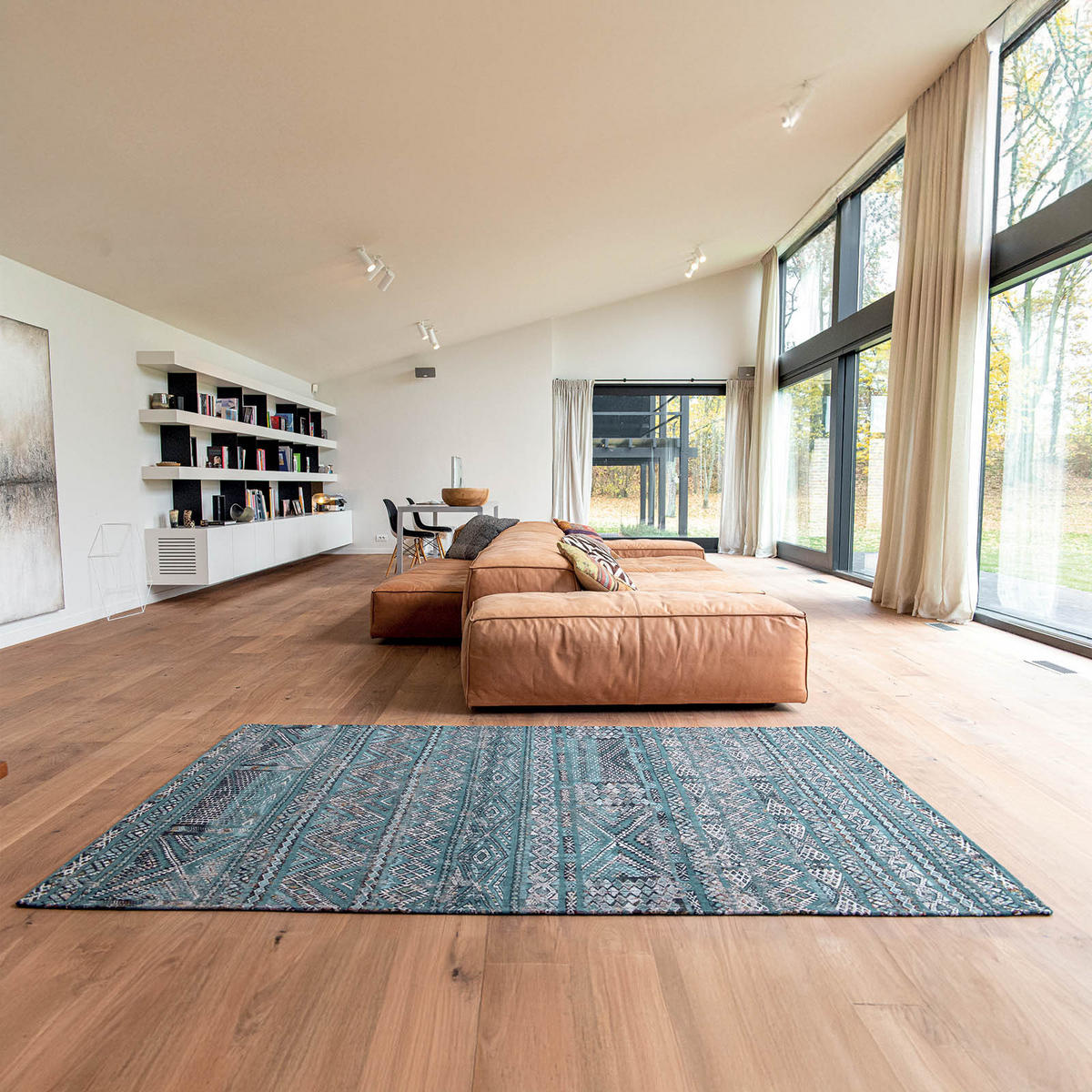 TEPPICH Flachgewebe BLUE ANTIK Blau 240 x 340 cm - Blau, Textil (240/340cm) - Novatrend