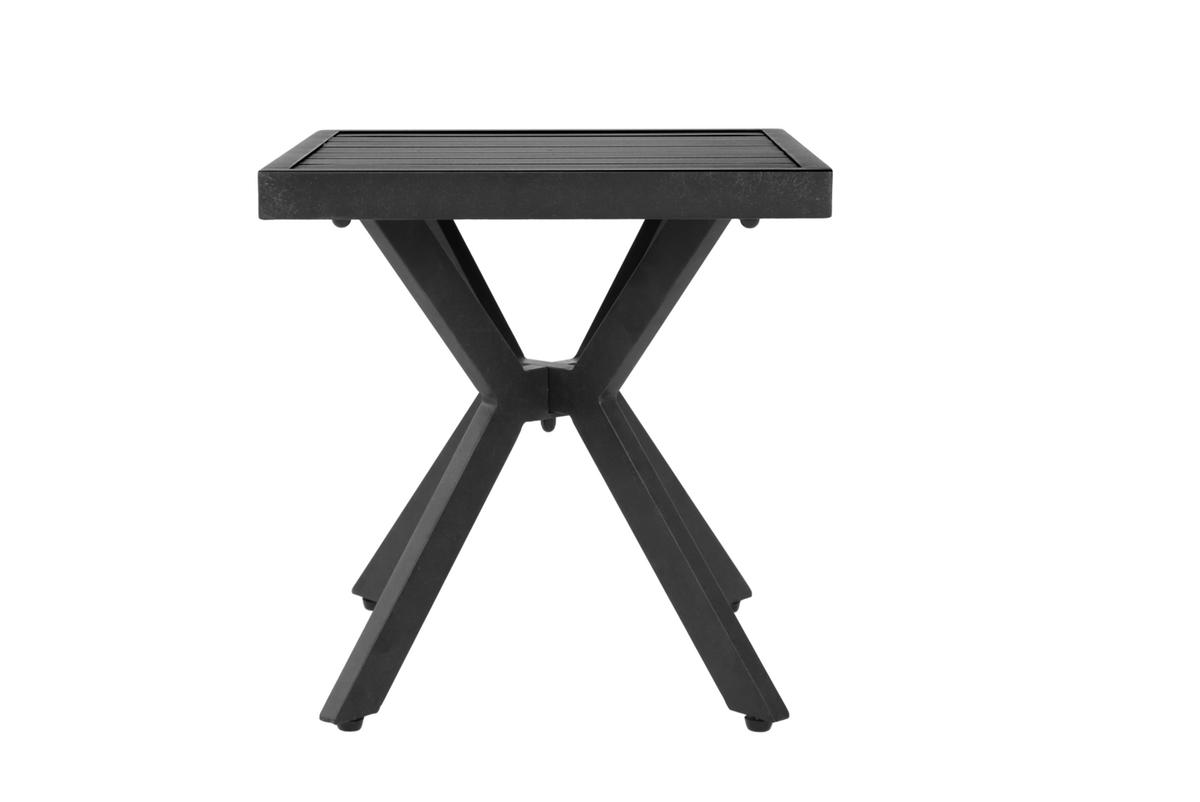BEISTELLTISCH 45/45/47 cm dunkelbraun aus Aluminium wetterfest - Dunkelbraun, Metall (45/45/47cm) - OKWISH
