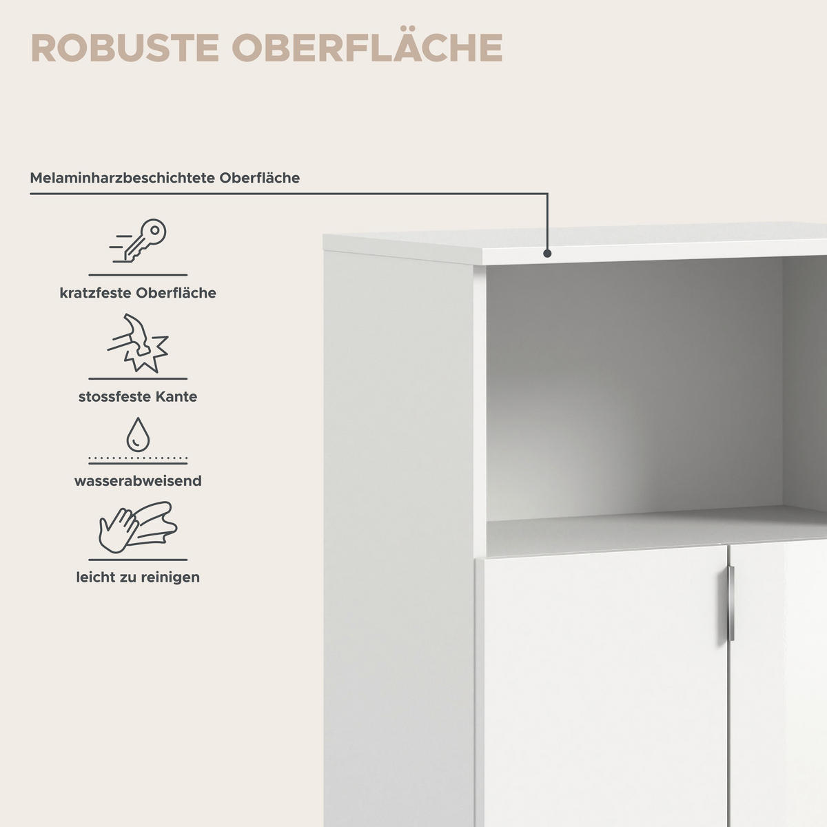 GARDEROBE Systemmöbel Projekt X 4tlg. Kombination , ca.111x191x34 cm - Weiß, Holzwerkstoff (111/191/37cm)