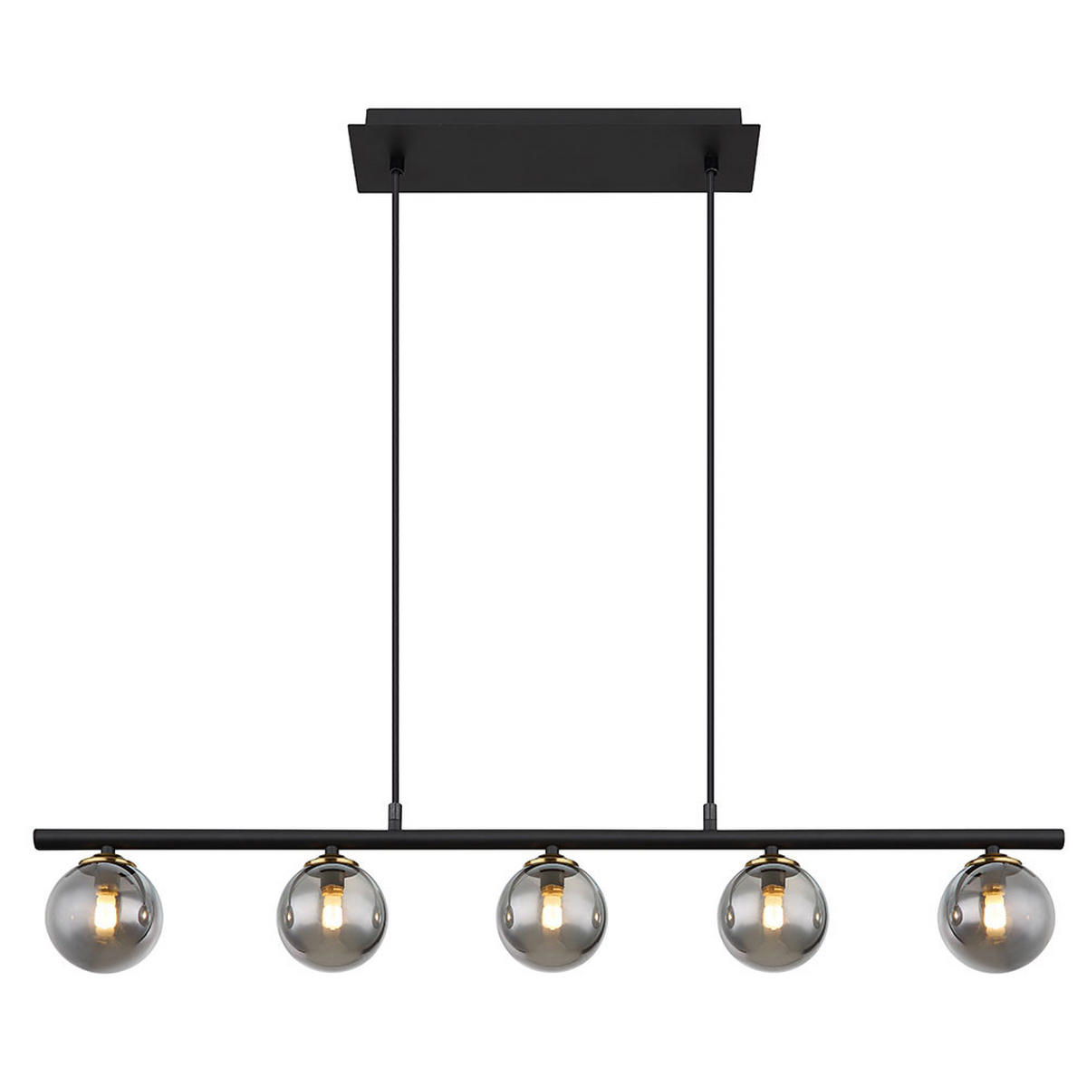 HÄNGELEUCHTE Metall Glas Grau - Grau, Glas (90/10/120cm) - Globo Lighting