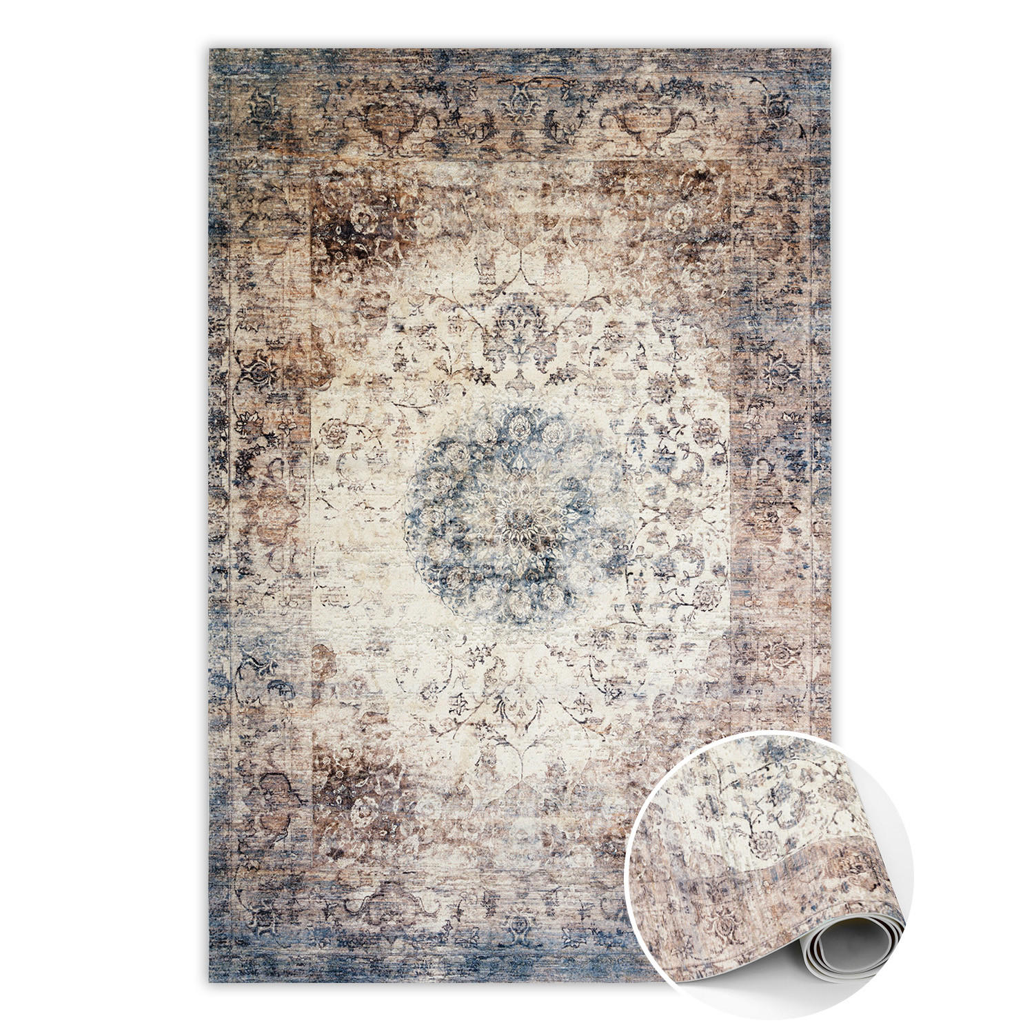 VINYL TEPPICH 120x180 cm Persische Geometrie - Beige, Kunststoff (120/180cm) - TULUP