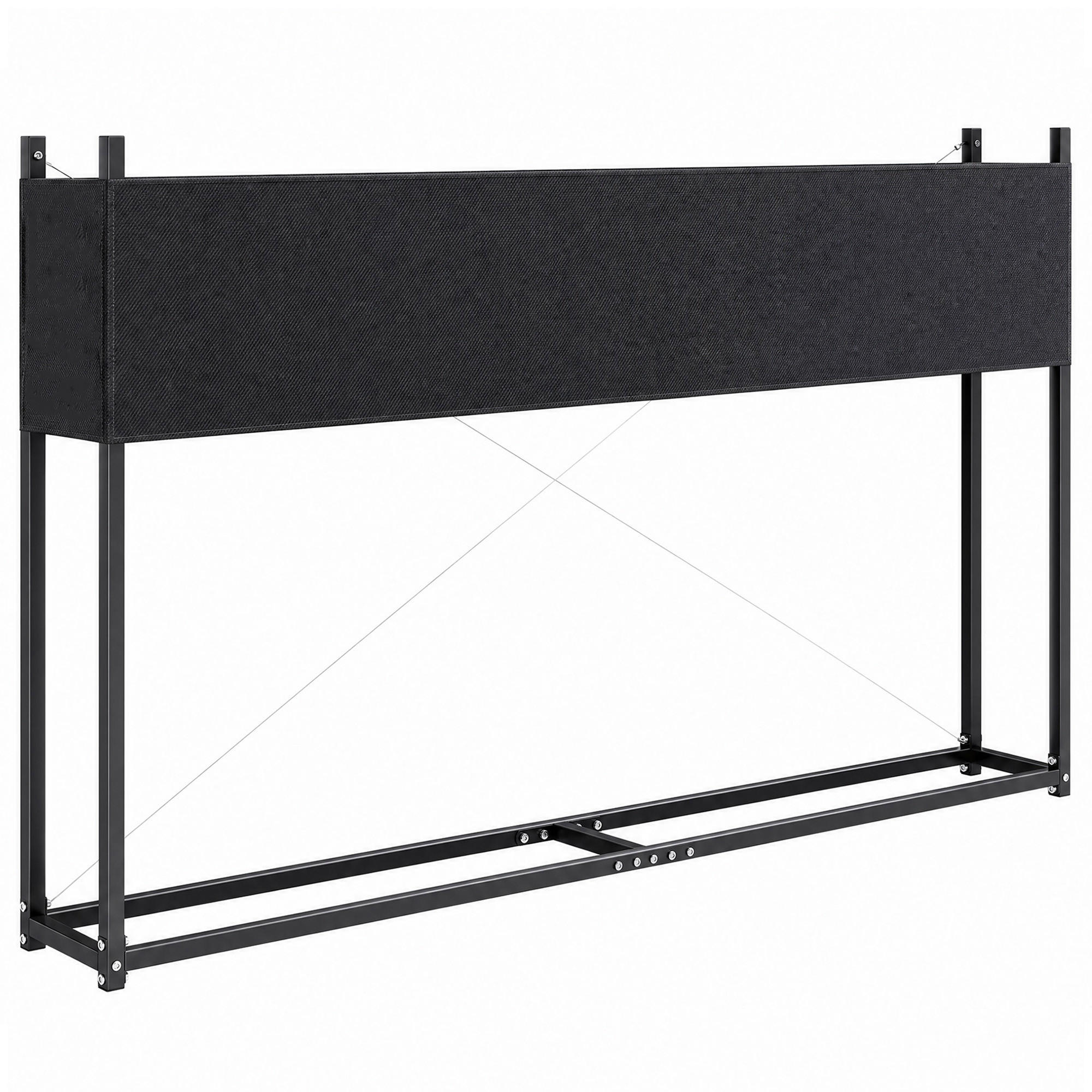 Outsunny Brennholzregal Schwarz 25x113x202 cm