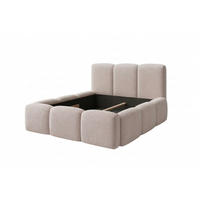 POLSTERBETT NOVERA – 160×200 cm - mit lattenrost ,Ohne Bettkasten Kaschmir Beige - Kaschmir/Beige, Holzwerkstoff (160/200cm) - Milaros Markt
