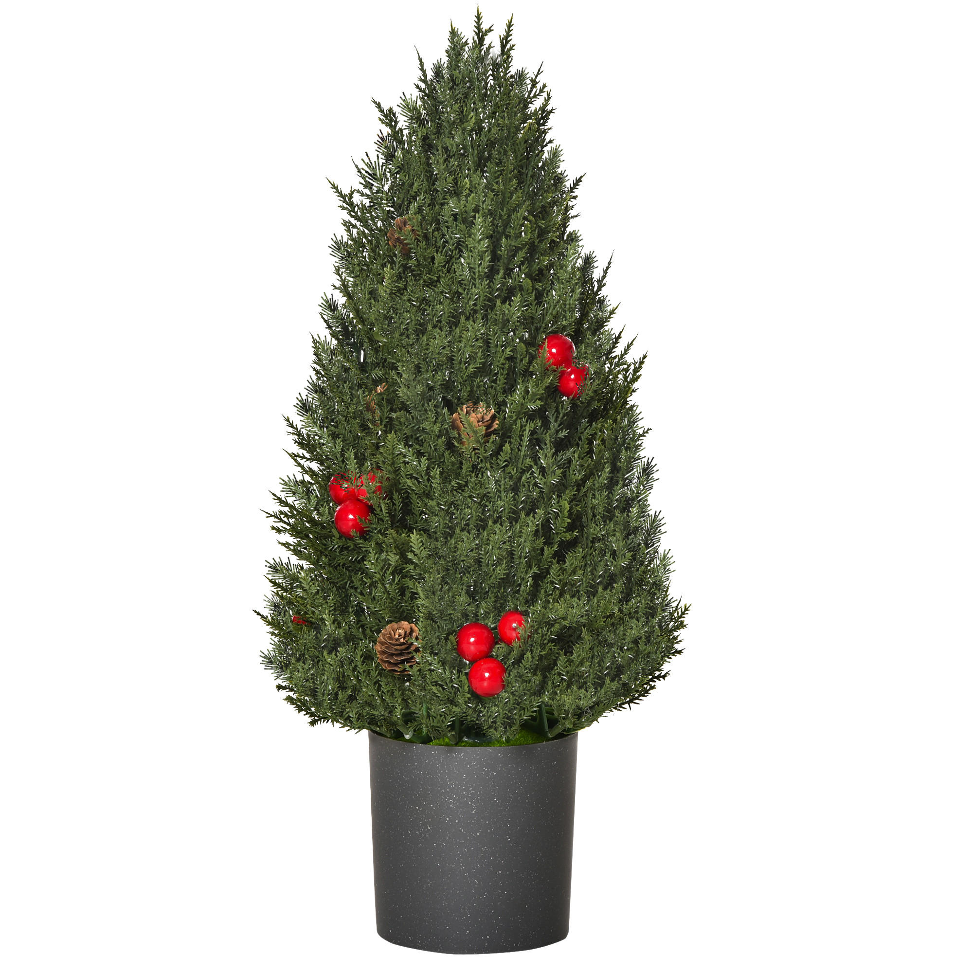 WEIHNACHTSBAUM, 47 cm, PE, PVC, Grün - Grün, Kunststoff (47cm) - HOMCOM