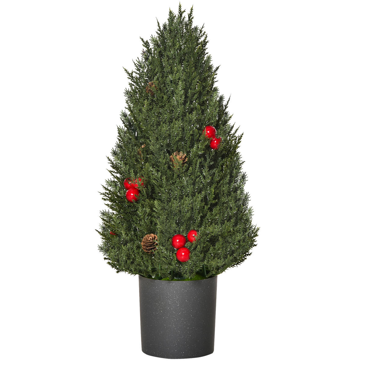 WEIHNACHTSBAUM, 47 cm, PE, PVC, Grün - Grün, Kunststoff (47cm) - HOMCOM