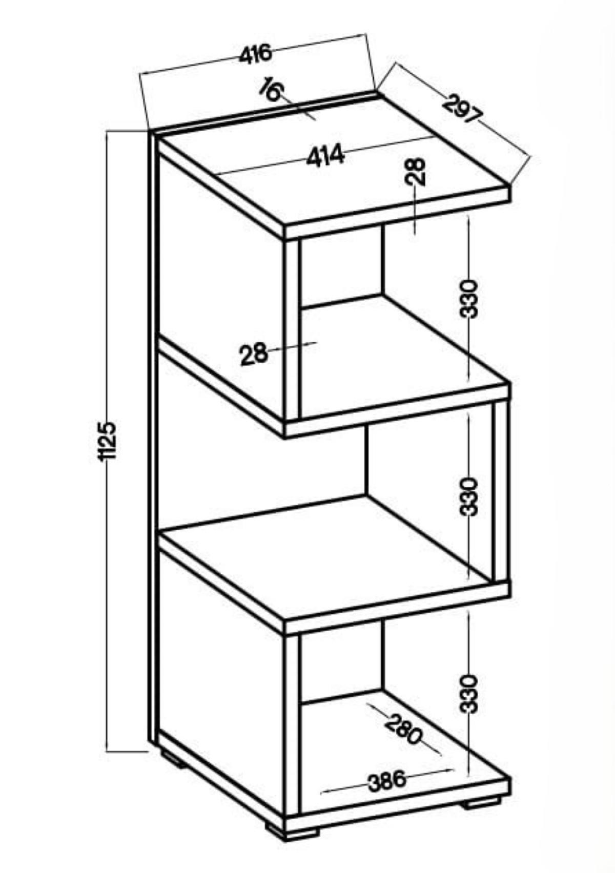 Thumbnail - Masseno Bücherregal, Sonoma Eiche, Holzwerkstoff, 41.6x112.5x29.7 cm, Wohnzimmer, Regale, Bücherregale