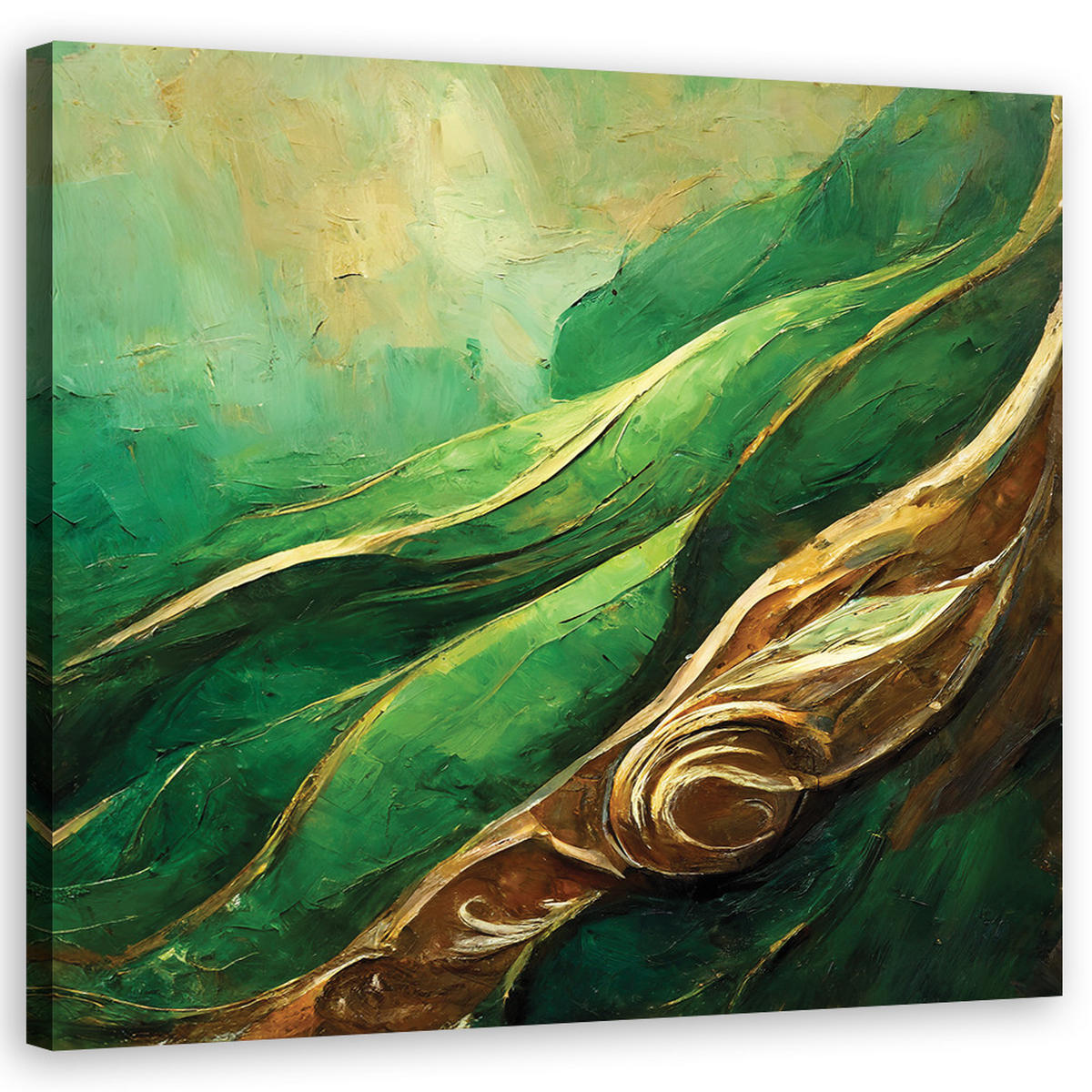 WANDBILD grün abstraktion - Grün, Textil (40/40cm) - Feeby