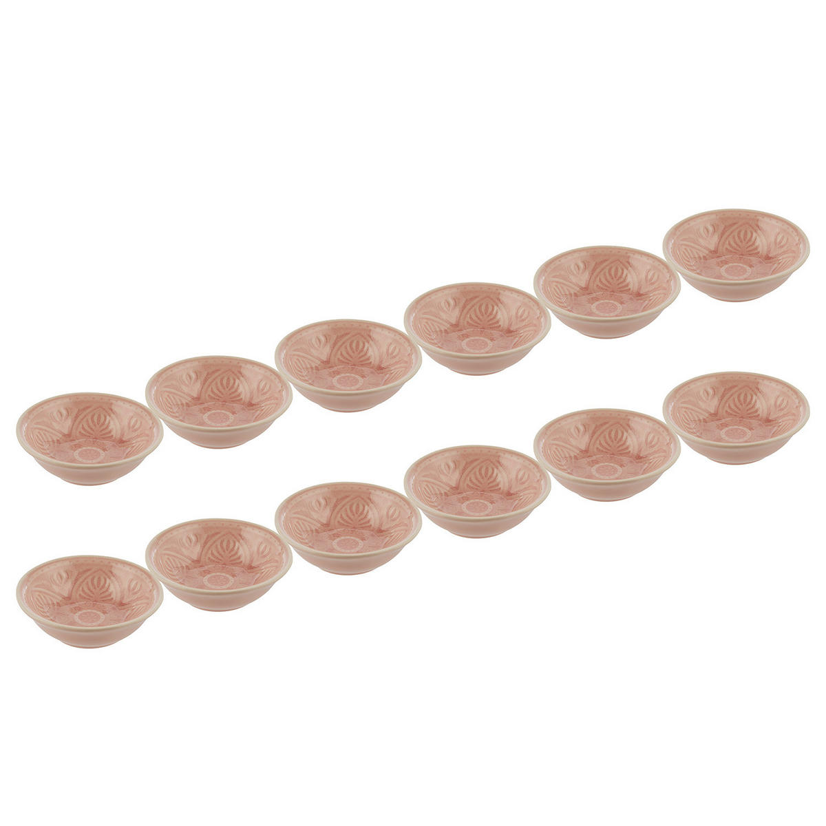 DIPSCHALEN 12er-Set Sumatra 60 ml - Pink, Keramik (9/9/3cm) - Butlers